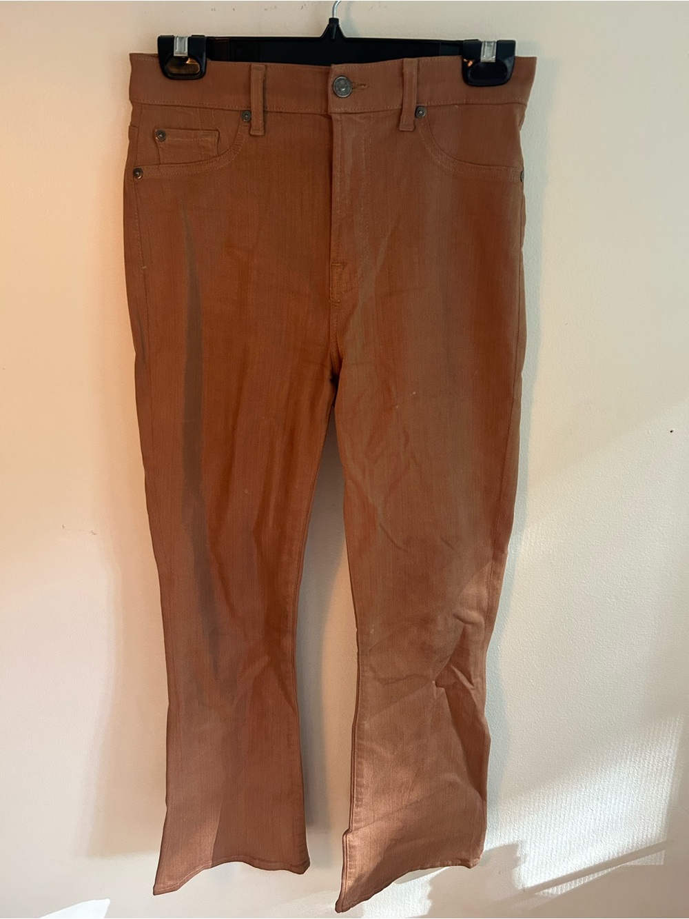 7 For All Mankind Women’s Coated Jeans in Rust